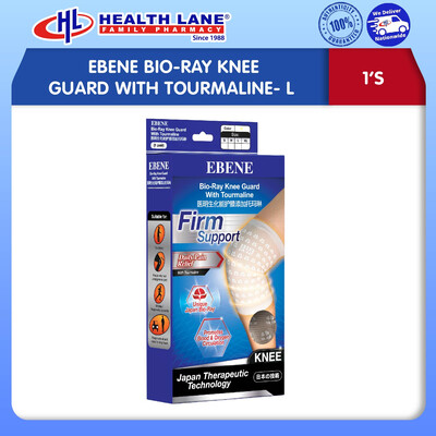 EBENE BIO-RAY KNEE GUARD DENGAN TOURMALINE- L